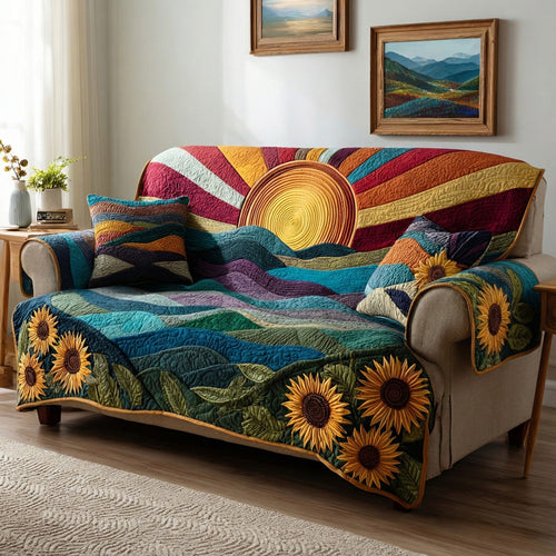 Alpine Dusk Quilted Sofa Cover NCU0DH675