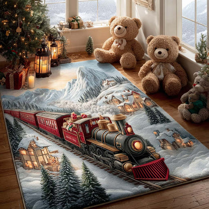 Alpine Holiday Train Area Rug NCU0QQ144