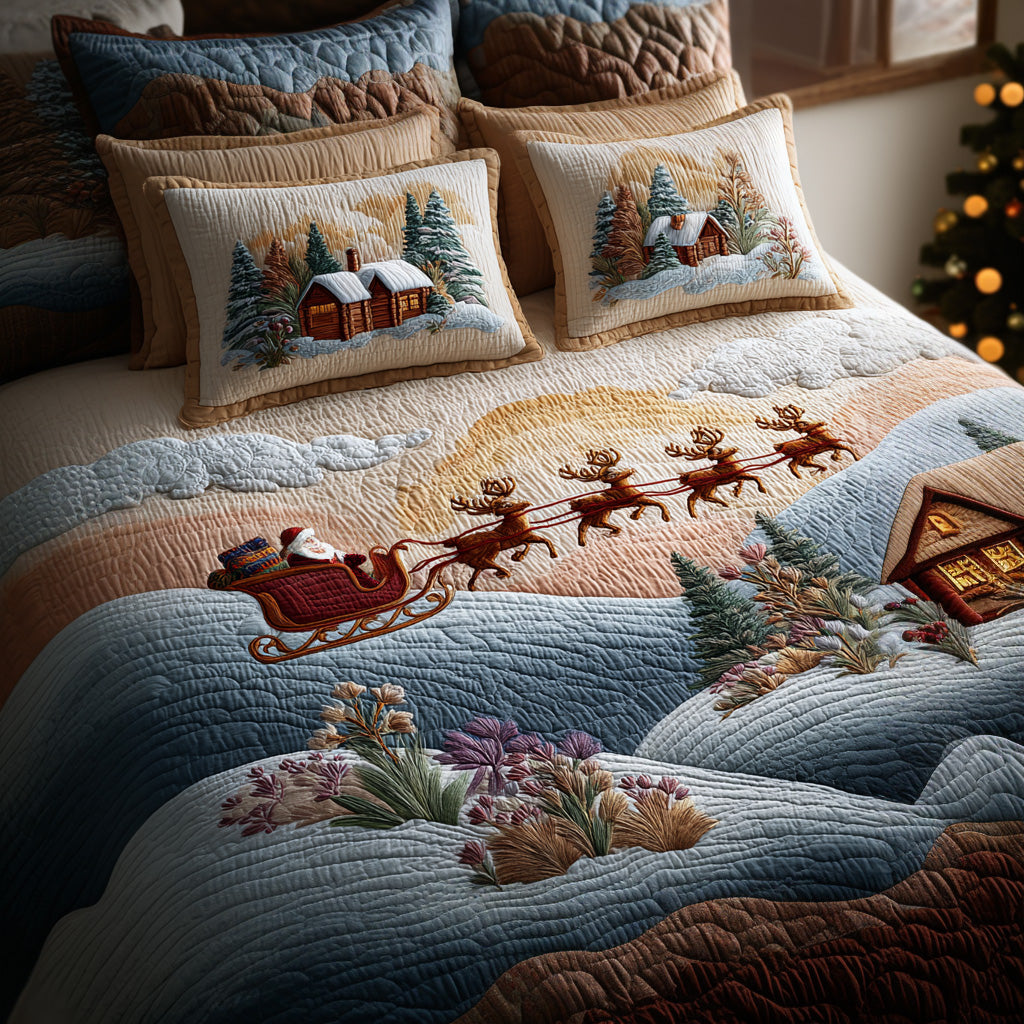 Alpine Sky 3-Piece Quilted Bedding Set NCU0DH389