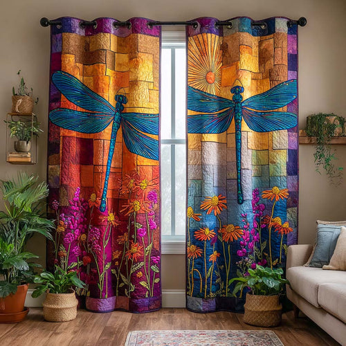 Amber Bloom Tapestry Quilted Curtains NCU0NXD871