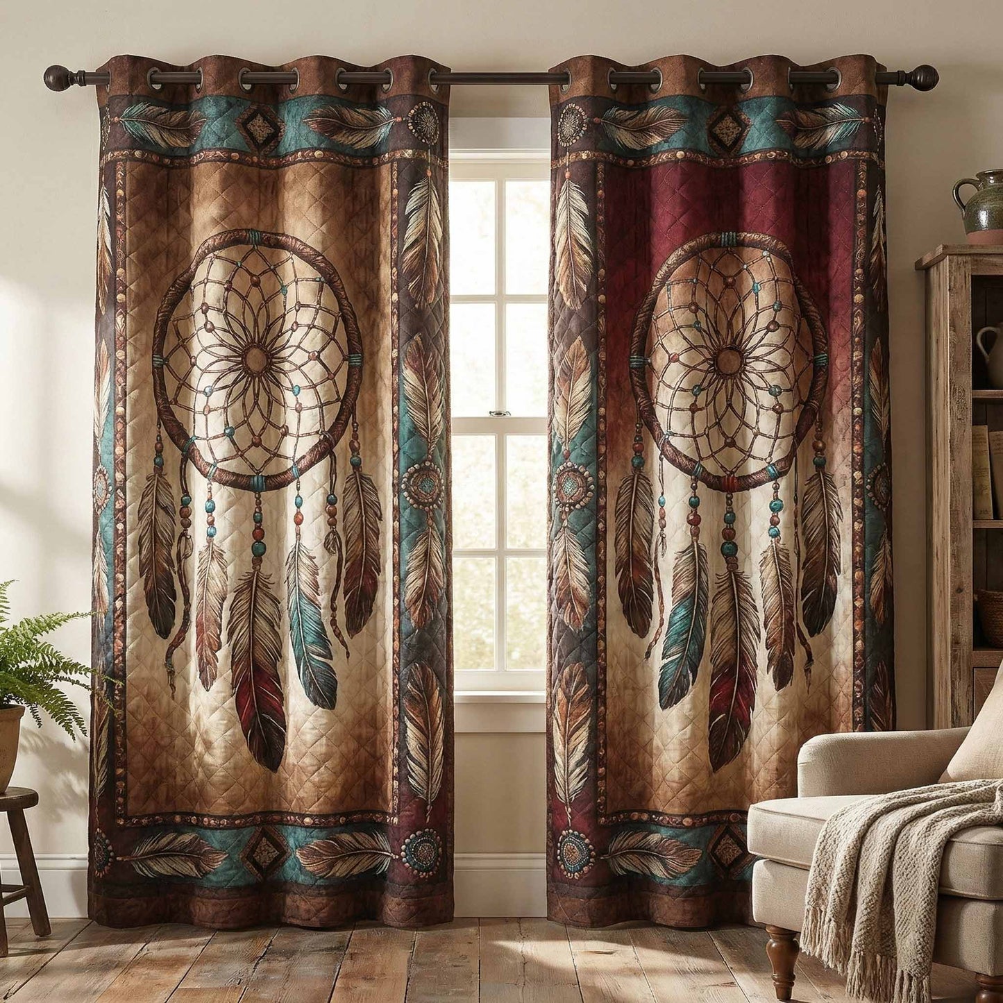 Ancestral Dream Quilted Curtains NCU0DX059