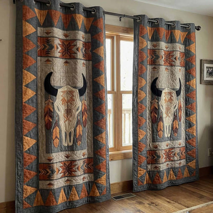 Ancestral Skull Quilted Curtains NCU0DX048