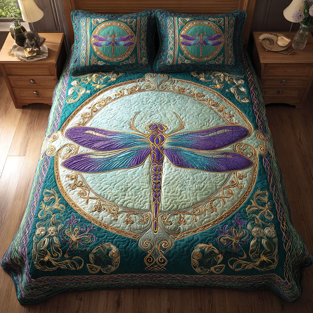 Aqua Dream 3-Piece Quilted Bedding Set NCU0TV1015