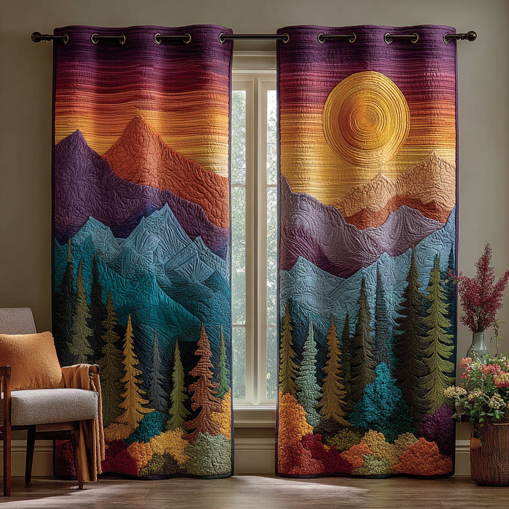 Aurora Valley Quilted Curtains NCU0DH644
