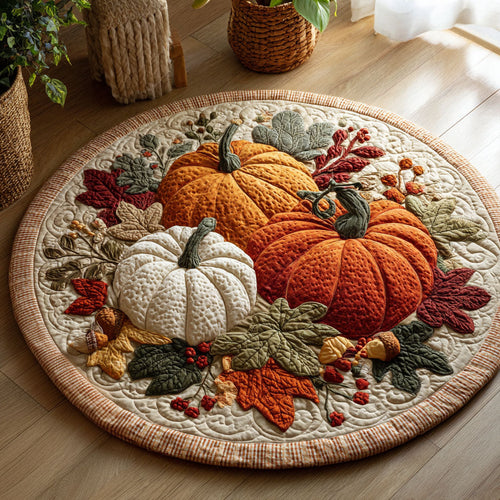Autumn Abundance Quilted Round Mat NCU0TV025