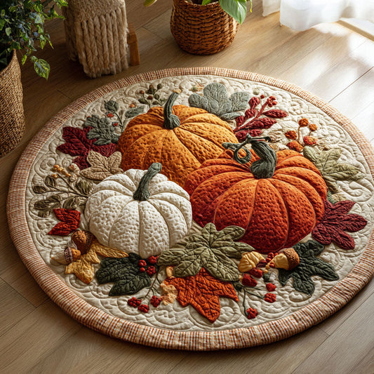 Autumn Abundance Quilted Round Mat NCU0TV025