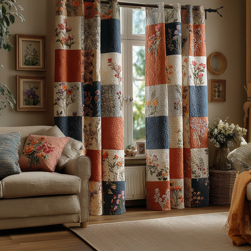 Autumn Botanica Quilted Curtains NCU0DH659