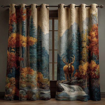 Autumn Deer Quilted Curtains NCU0QQ223
