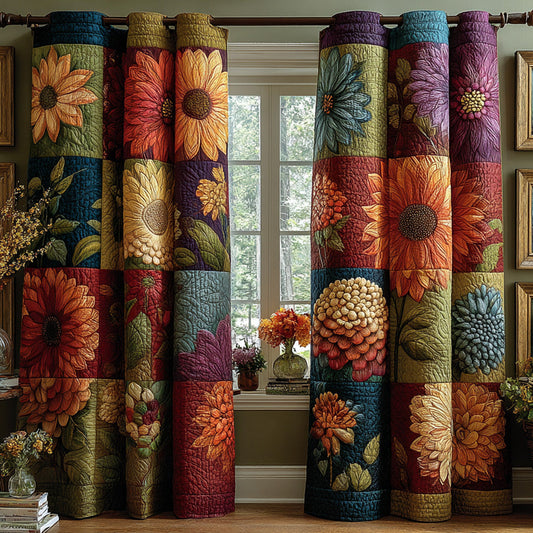 Autumn Garden Quilted Curtains NCU0DH692