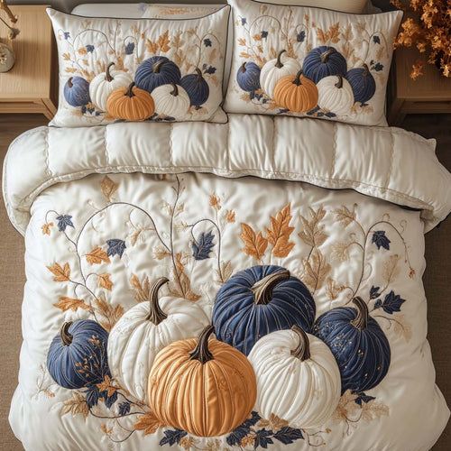 Autumn Golden Glow 3-Piece Quilted Bedding Set NCU0NT8340