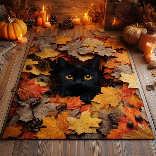 Autumn Leaf Cat Area Rug NCU0TD732