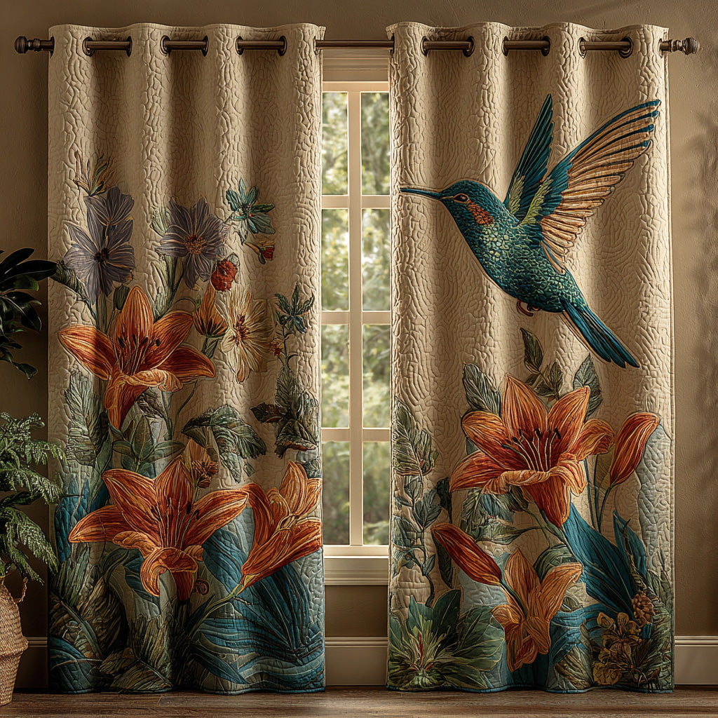 Autumn Lily Quilted Curtains NCU0DH667