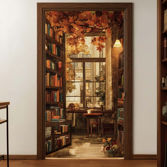 Autumn Reading Quilted Door Cover NCU0TN58