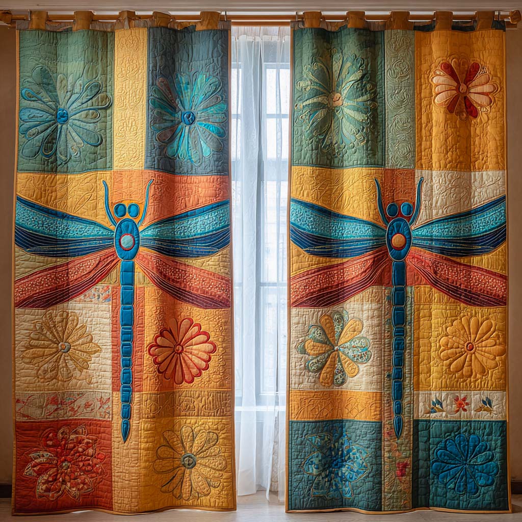 Azure Dawn Drift Quilted Curtains NCU0NXD872