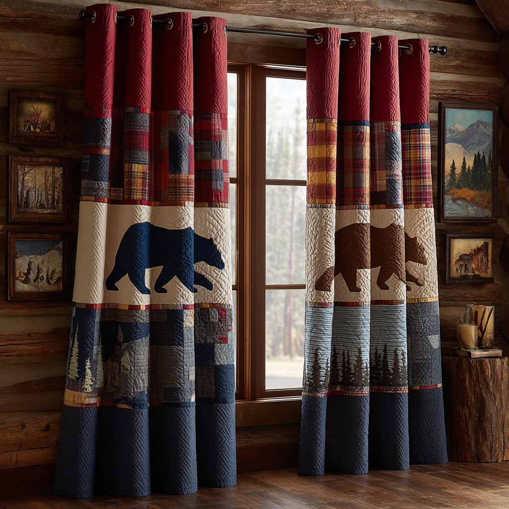 Backcountry Lodge Quilted Curtains NCU0DH761