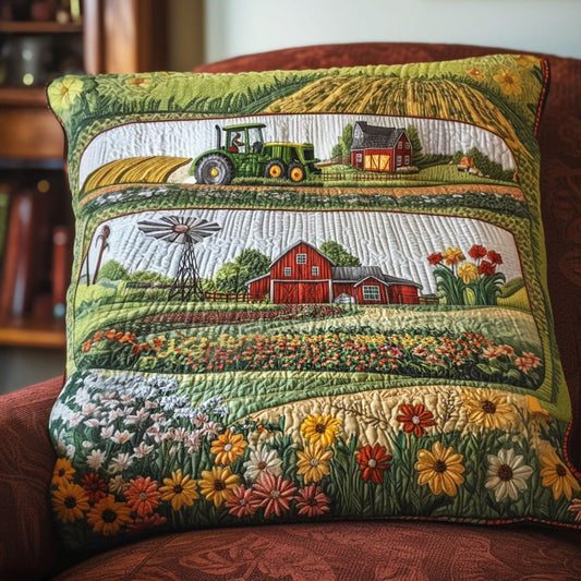 Barnyard Blossom Quilted Pillow Case NCU0PT5809