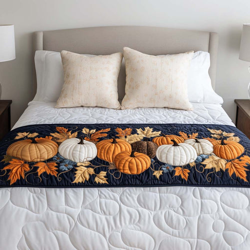 Blessed Pumpkin Days Quilted Bed Runner NCU0NT8437