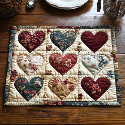 Blooming Hearts Quilted Place Mat NCU0DV2941