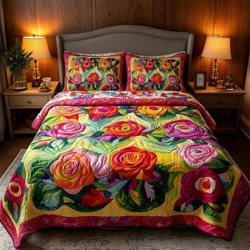 Blossom Dreamscape 3-Piece Quilted Bedding Set NCU0NL013