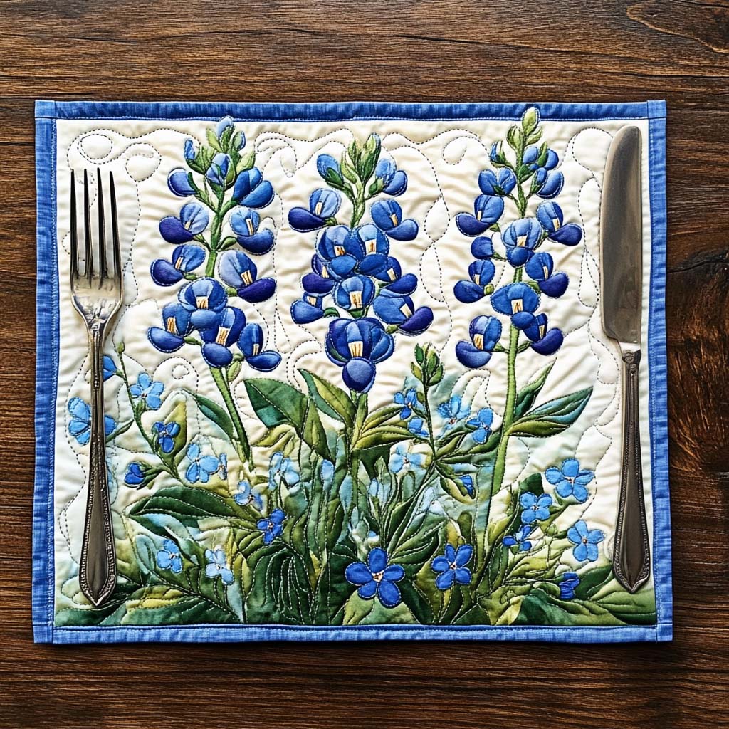 Bluebonnet Serenade Quilted Place Mat NCU0DV4647