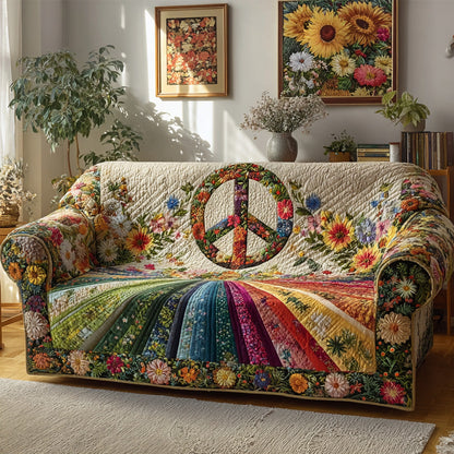 Boho Sunburst Quilted Sofa Cover NCU0DH680