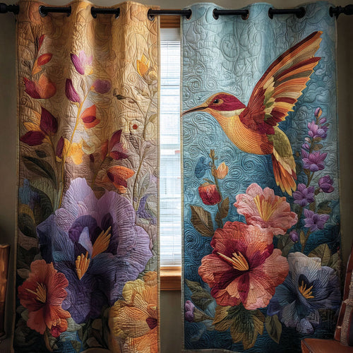Botanical Flight Quilted Curtains NCU0TN183