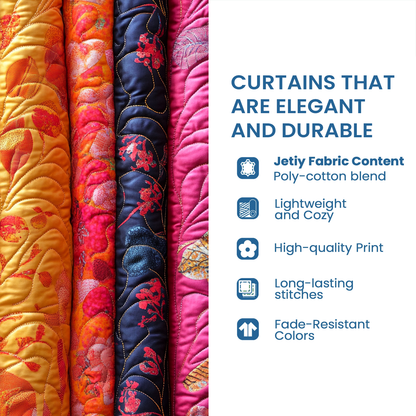 Woodland Stag Quilted Curtains NCU0QQ225