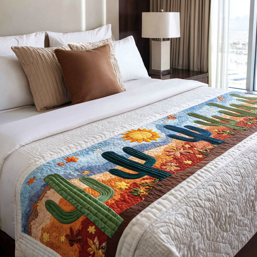 Cactus Country Quilted Bed Runner NCU0PT8598