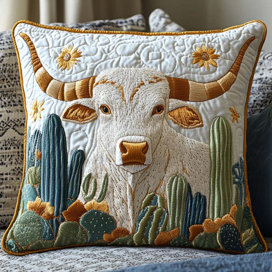 Cactus Longhorn Quilted Pillow Case NCU0DV5180