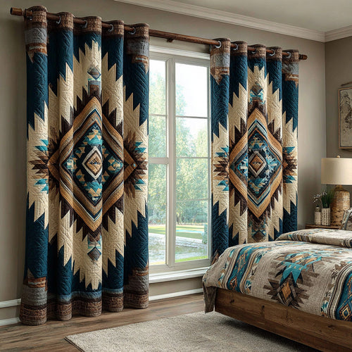 Canyon Weave Quilted Curtains NCU0DH711
