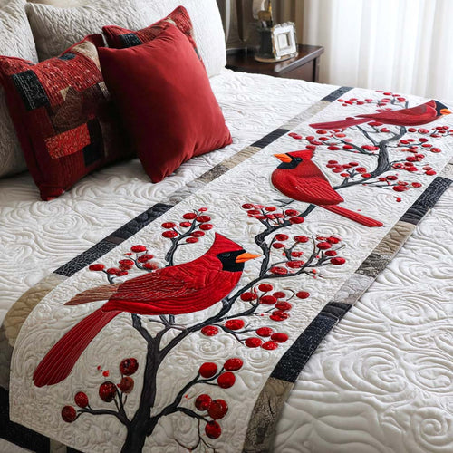 Cardinal Branches Quilted Bed Runner NCU0NT9783