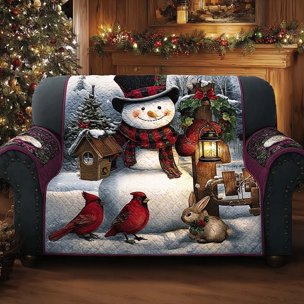 Cardinal Winter Glow Quilted Sofa Cover NCU0QQ113