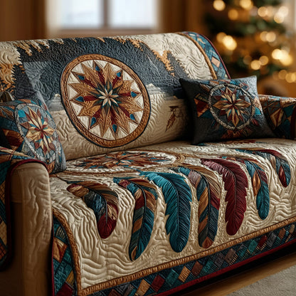 Cedar Sky Dream Quilted Sofa Cover NCU0DH532