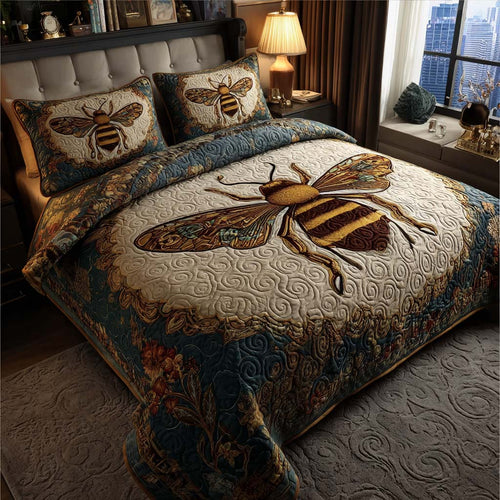 Celestial Bee 3-Piece Quilted Bedding Set NCU0QQ050