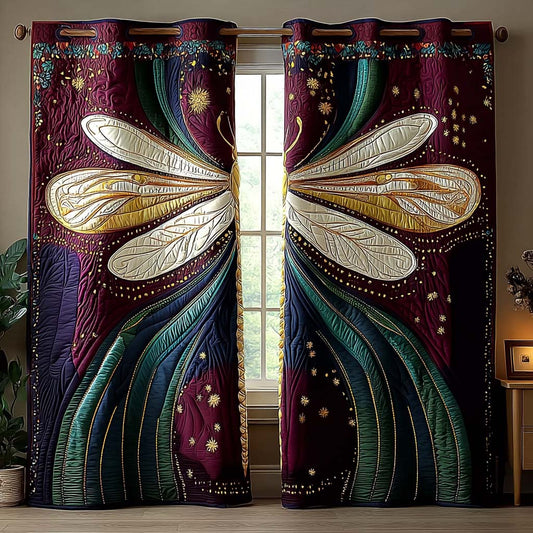 Celestial Dragonfly Quilted Curtains NCU0QQ175