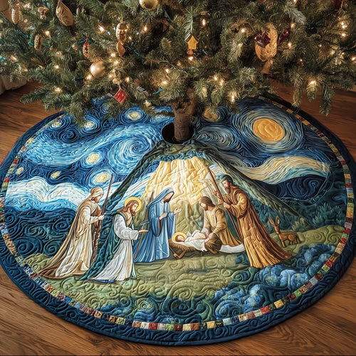 Celestial God Christmas Quilted Tree Skirt NCU0HT202