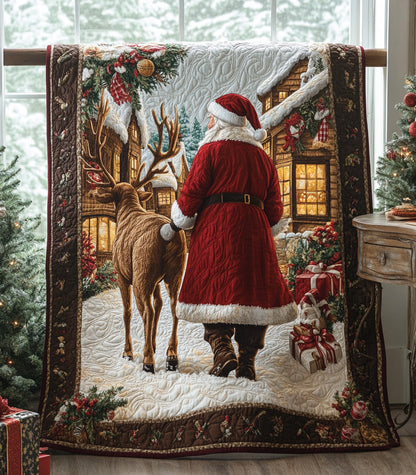 Christmas Eve Journey Quilted Blanket NCU0DH355