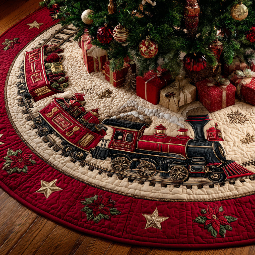 Christmas Express Christmas Quilted Tree Skirt NCU0DH394