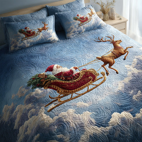 Christmas Flight 3-Piece Quilted Bedding Set NCU0DH383