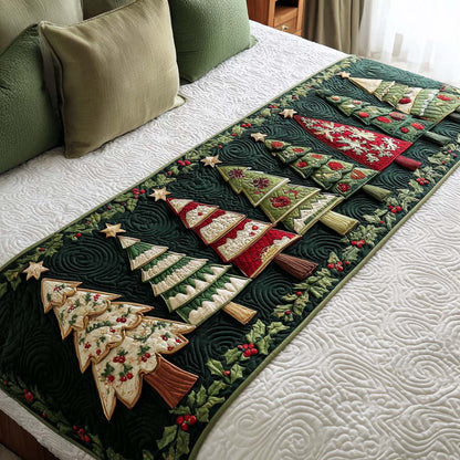 Christmas Forest Quilted Bed Runner NCU0NT9891
