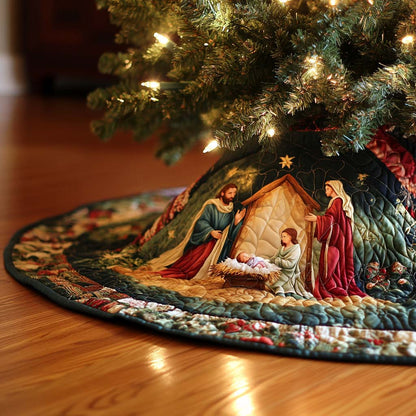 Christmas Glory Christmas Quilted Tree Skirt NCU0VH114