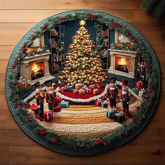 Christmas Guard Hall Quilted Round Mat NCU0QQ086