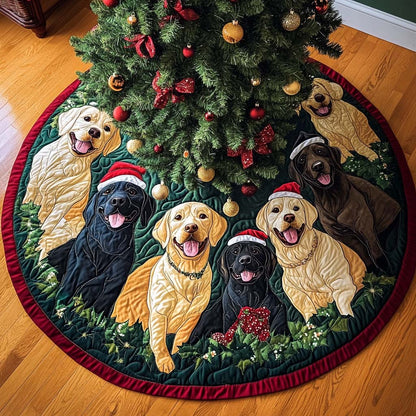 Christmas Labrador Magic Christmas Quilted Tree Skirt NCU0DV1529