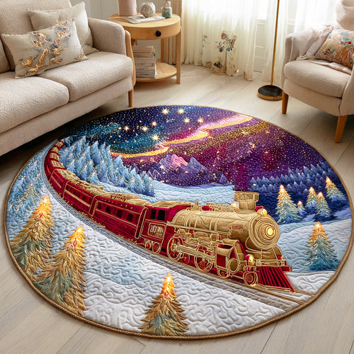 Christmas Locomotion Quilted Round Mat NCU0TD1066