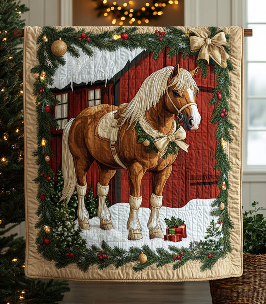 Christmas Stable Star Quilted Blanket NCU0DH349