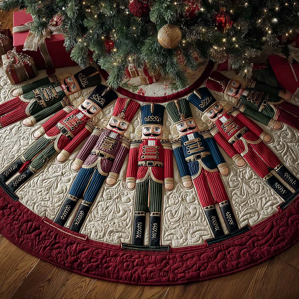 Classic Nutcracker Christmas Quilted Tree Skirt NCU0QQ147