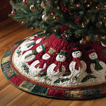 Classic Snow Parade Christmas Quilted Tree Skirt NCU0DH406