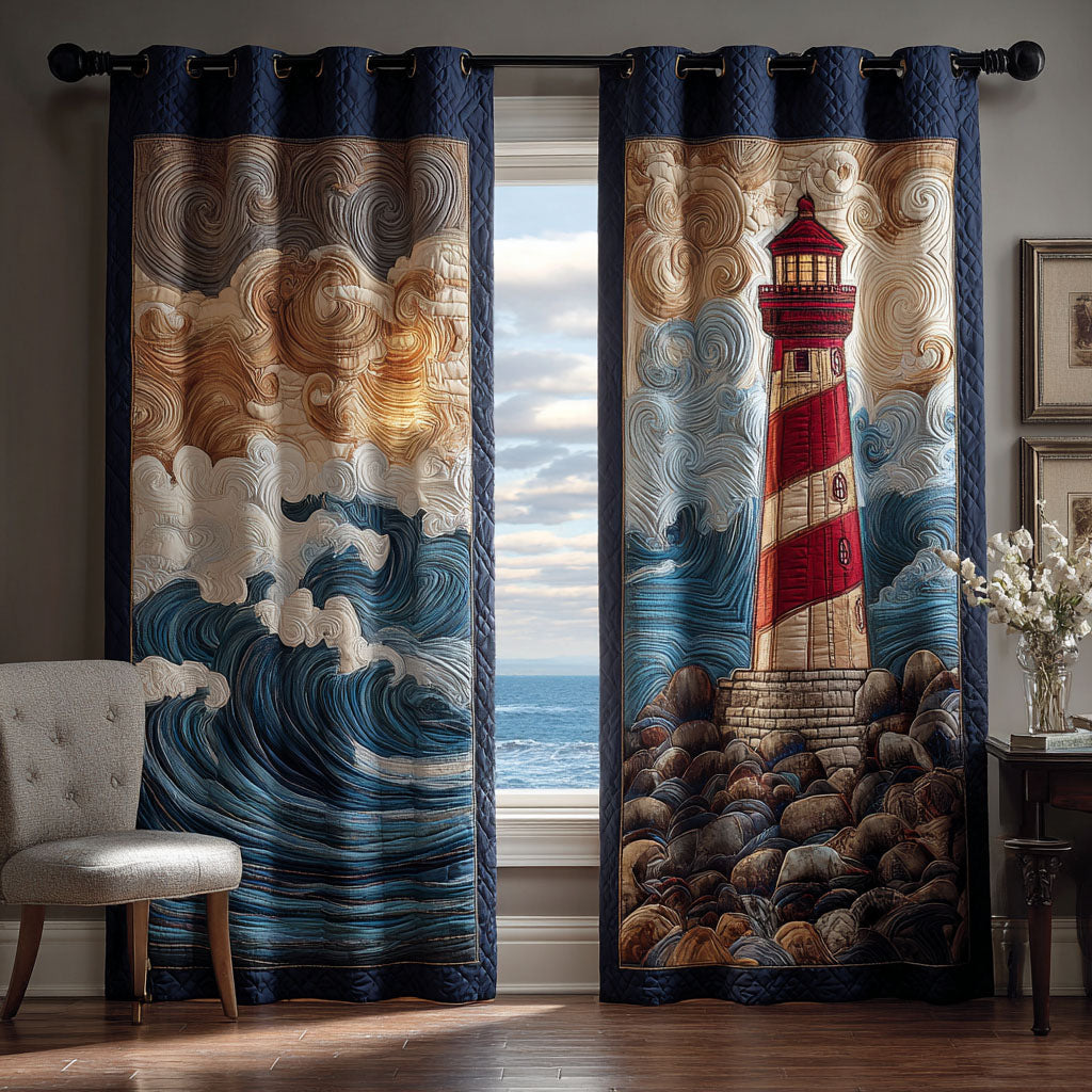 Coastal Beacon Quilted Curtains NCU0TN217