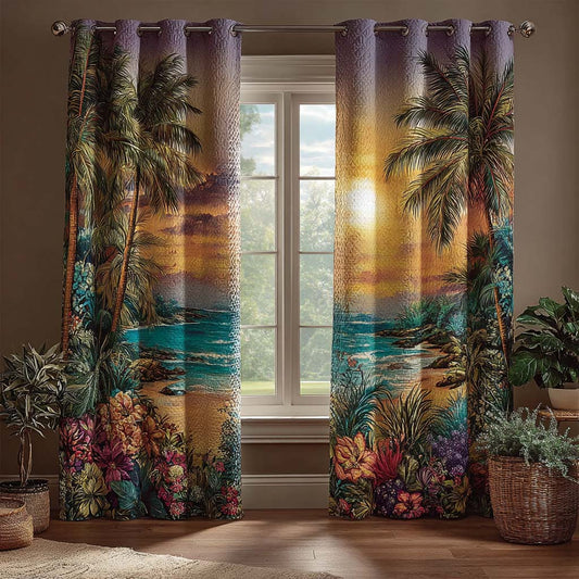 Coastal Breeze Quilted Curtains NCU0QQ186