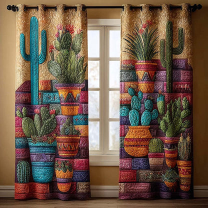 Colorful Desert Garden Quilted Curtains NCU0QQ176